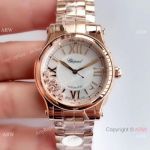 YF Factory Swiss Chopard Happy Sport Rose Gold Watch Ladies